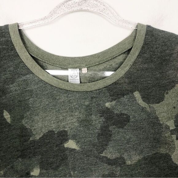 ALTERNATIVE | Short Sleeve Camouflage Tee Tie Knot Front Detail Women’s Size XL - Picture 5 of 8